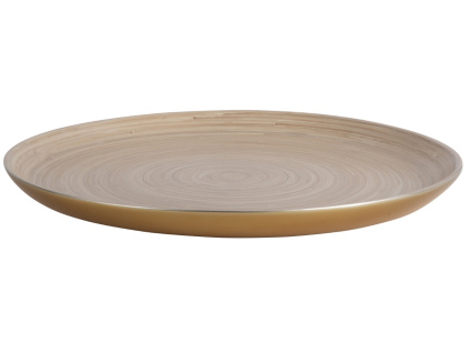 Zlatý bambusový servírovací podnos Pura 42 cm