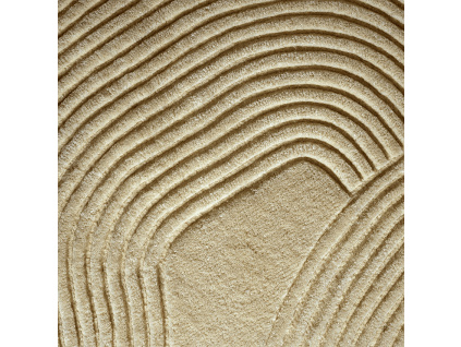 Béžový vlněný koberec Zen 140 x 145 cm
