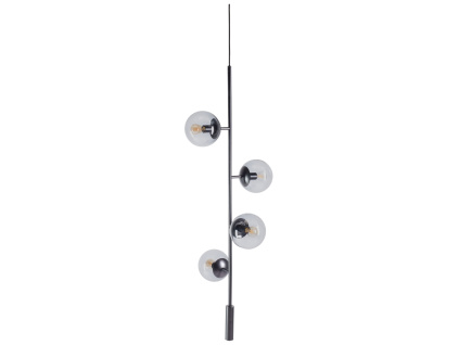 Černé kovové závěsné světlo Orb 41,8 cm