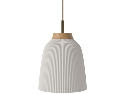 Opálově bílé skleněné závěsné světlo Campa 27 cm