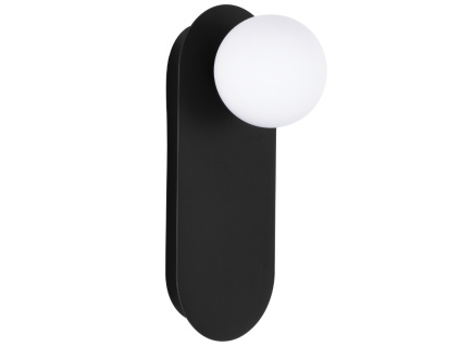 Černé kovové nástěnné světlo Nova Luce Blob