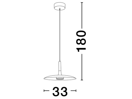 Černé kovové závěsné LED světlo Nova Luce Lisi 33 cm
