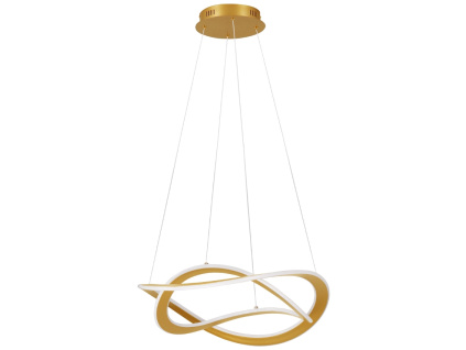 Zlaté kovové závěsné LED světlo Nova Luce Celestia 60 cm