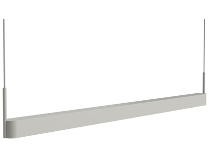 Šedé kovové závěsné LED světlo Scribe 130 cm