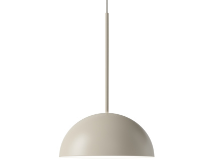 Krémově bílé kovové závěsné LED světlo Aluna 38 cm