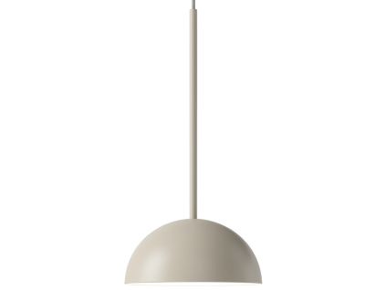 Krémově bílé kovové závěsné LED světlo Aluna 27 cm