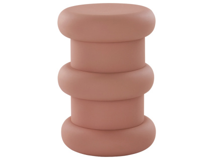 Růžový kovový odkládací stolek TIMARU 33 cm