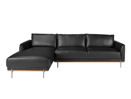Kožená rohová pohovka No. 6198, 295 cm, levá