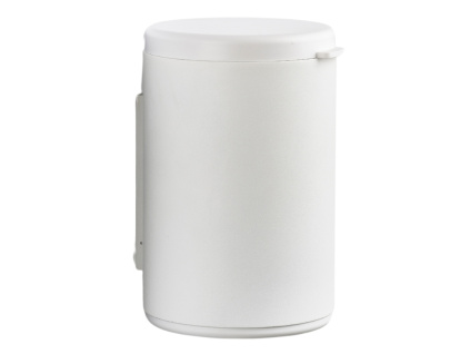 Bílý kovový nástěnný odpadkový koš Rim 3,3 l