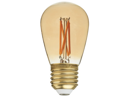 Zlatá stmívatelná LED žárovka Teardrop E27 2W