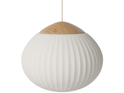 Bílé závěsné světlo Acorn 50 cm