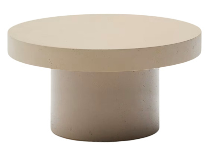 Béžový cementový zahradní stolek Kave Home Aiguablava 90 cm