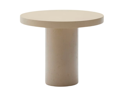 Béžový cementový zahradní stůl Kave Home Aiguablava 90 cm
