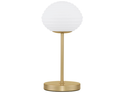 Bílo-zlatá skleněná stolní lampa Nova Luce Allen