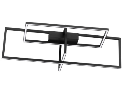 Černé kovové stropní LED světlo Nova Luce Clea 92 cm