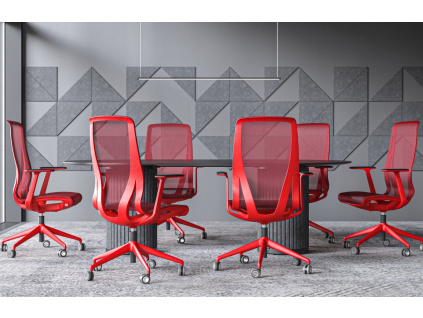 Červená kancelářská židle D-CHAIR