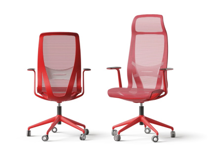 Vyšší červená kancelářská židle D-CHAIR