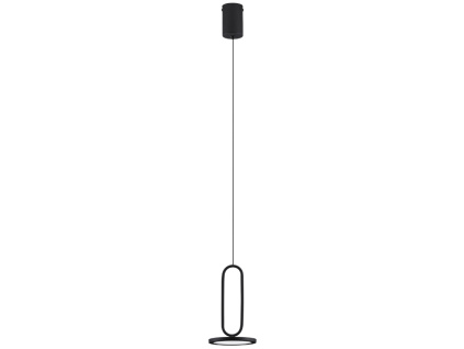Černé závěsné LED světlo Nova Luce Gea 13 cm