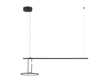Černé závěsné LED světlo Nova Luce Gea 100 cm