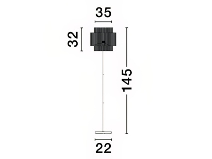 Stojací lampa Nova Luce Lito 145 cm