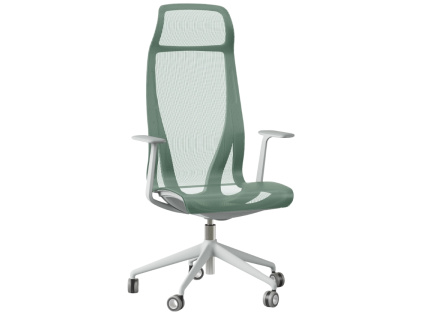 Vyšší zelená kancelářská židle D-CHAIR II.