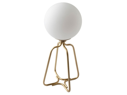 Bílá skleněná stolní lampa Angel Cerdá No. 8049