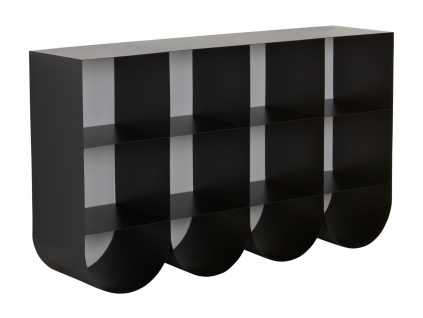 Černý kovový botník WAWAY 120 x 30 cm