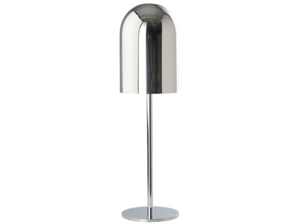 Stříbrná kovová nabíjecí stolní LED lampa ARA