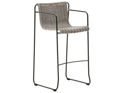 Světle šedá zahradní barová židle Kave Home Maurina 74,5 cm