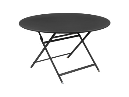 Antracitový kovový skládací stůl Fermob Caractére 128 cm