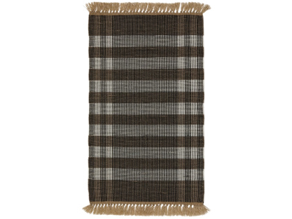 Černo-hnědý zahradní koberec Kave Home Barani 60 x 90 cm
