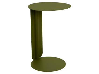Zelený kovový zahradní odkládací stolek Fermob Bebop 40 cm
