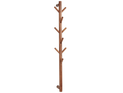 Tmavý dřevěný nástěnný věšák EDDISON 100 cm