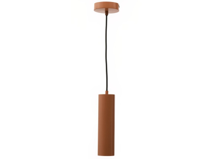 Terakotově červené kovové závěsné LED světlo Kave Home Andia