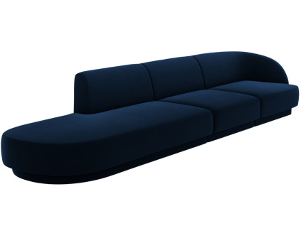 Sametová pohovka Miley 323 cm, levá