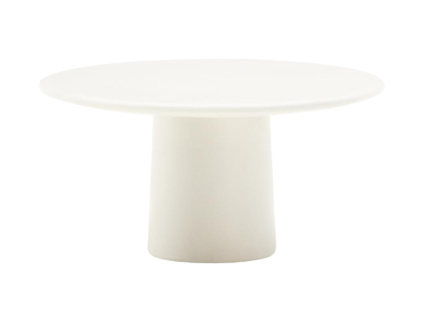 Bílý zahradní stolek Kave Home Albanella 85 cm
