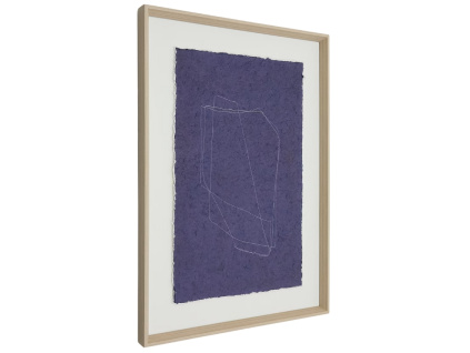 Modrý abstraktní obraz Kave Home Durkan 70 x 50 cm