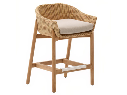 Zahradní barová židle z umělého ratanu Kave Home Galea 65 cm