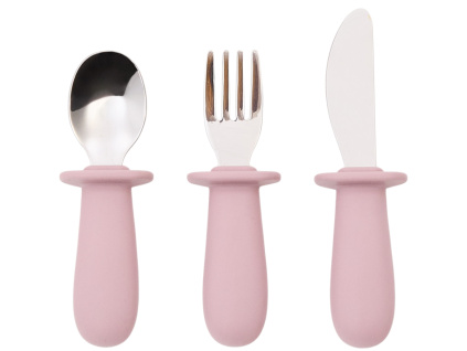 Růžový příborový set kave home Lili