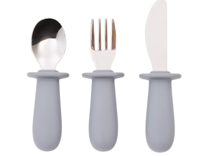 Šedý příborový set kave home Lili