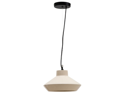 Béžové keramické závěsné světlo Kave Home Portol 31 cm