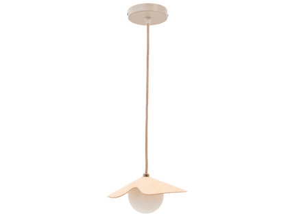 Dřevěné závěsné světlo Kave Home Wilara 18 cm
