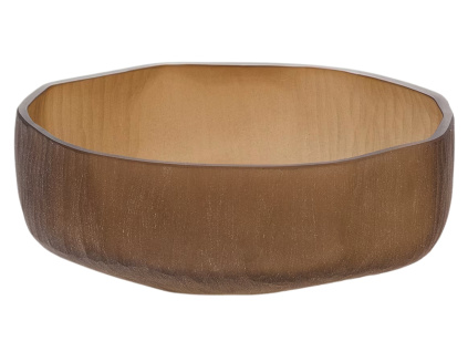 Hnědá skleněná mísa Kave Home Terrava 28 cm