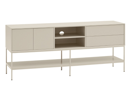 Krémový TV stolek Teulat Platt 175 x 45 cm