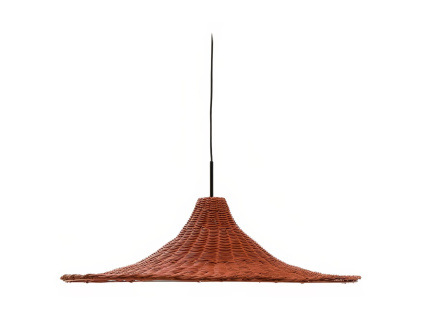 Červené ratanové stínidlo Kave Home Bladia 70 cm