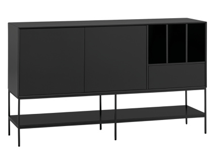 Černá komoda Teulat Platt 166 x 45 cm