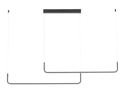 Černé kovové závěsné LED světlo Nova Luce Strita 150 cm