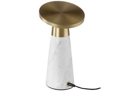 Bílo-zlatá stolní LED lampa Angel Cerdá No. 8034