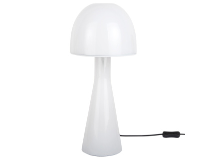 Bílá skleněná stolní lampa Bombin