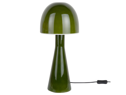 Zelená skleněná stolní lampa Bombin